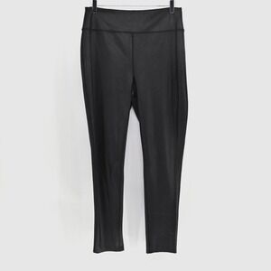 ARULAs Womens Legging Sz 12 Faux Leather Black High Rise‎ Grunge Gothic Festival